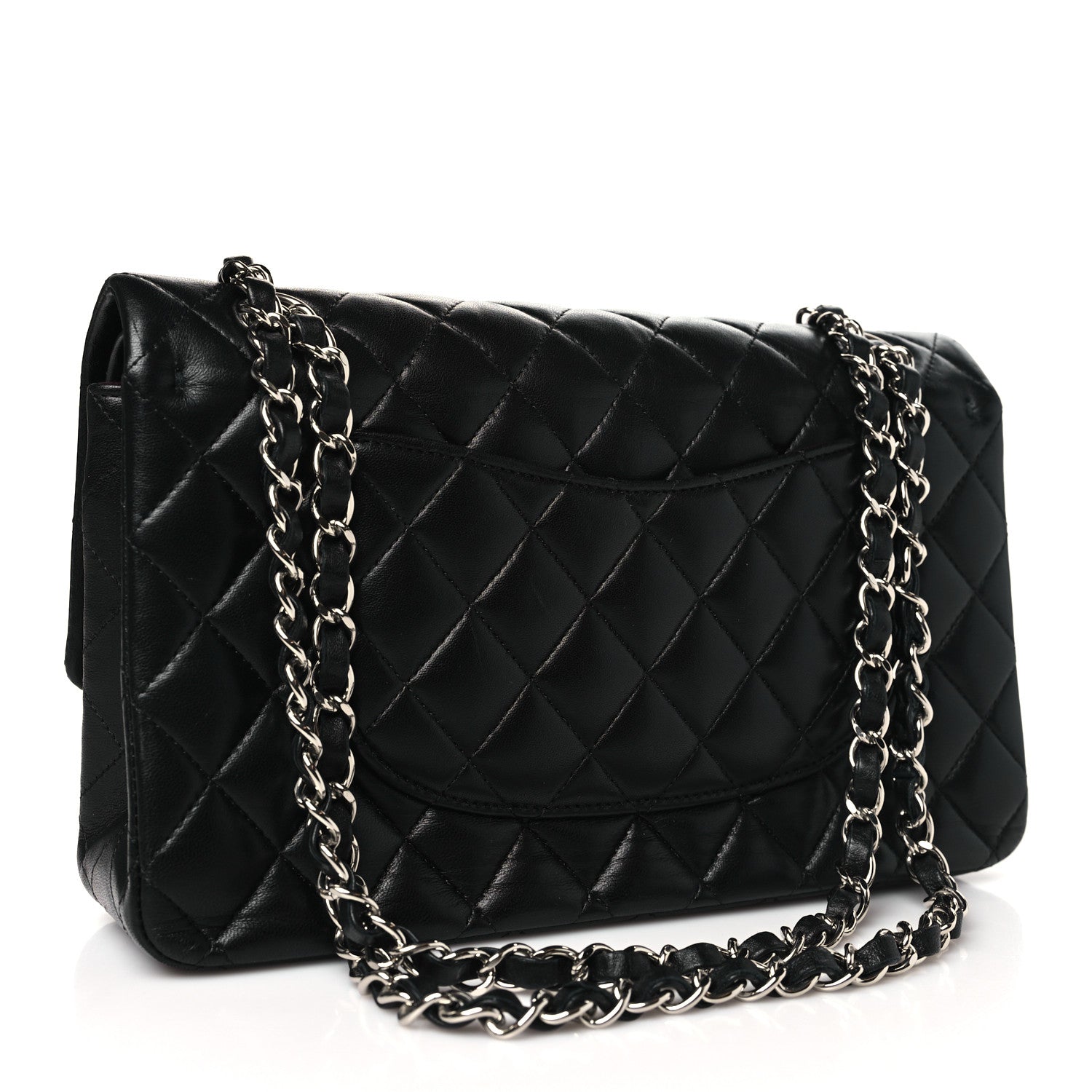 Chanel Lambskin Quilted Medium Double Flap Black 3 of 10
