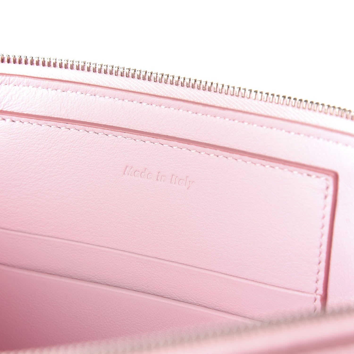 Celine Lambskin Bi-Color Solo Clutch Pouch Pale Pink Espresso 12 of 18