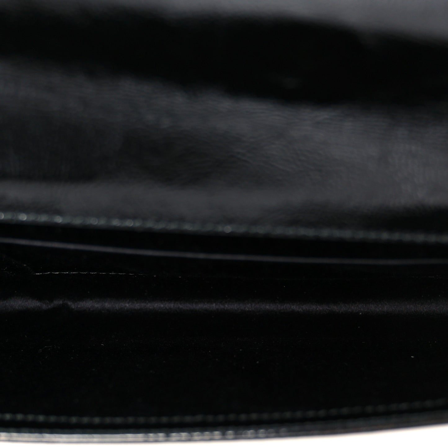 Textured Patent Monogram Large Belle De Jour Clutch Black