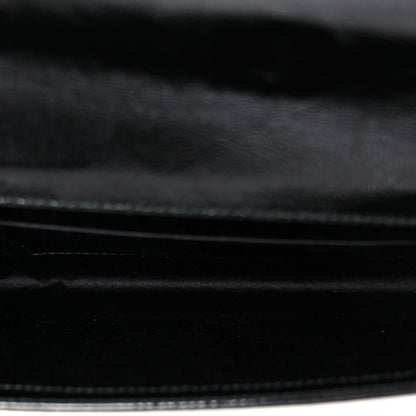 Saint Laurent Textured Patent Monogram Large Belle De Jour Clutch Black 5 of 7