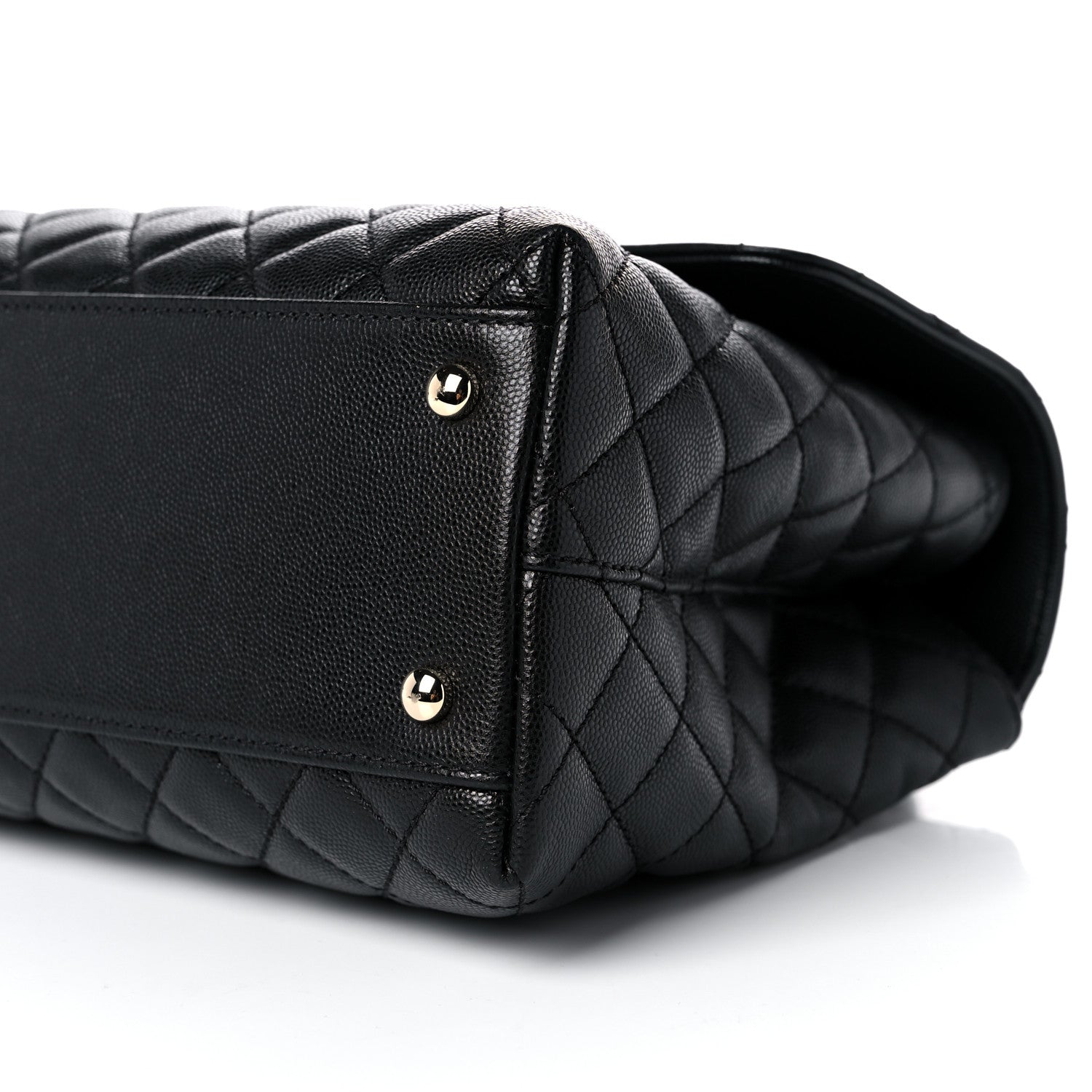 Chanel Caviar Quilted Medium Coco Handle Flap Black 9 of 10