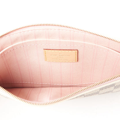 Louis Vuitton Damier Azur Neverfull MM GM Pochette Rose Ballerine 4 of 7