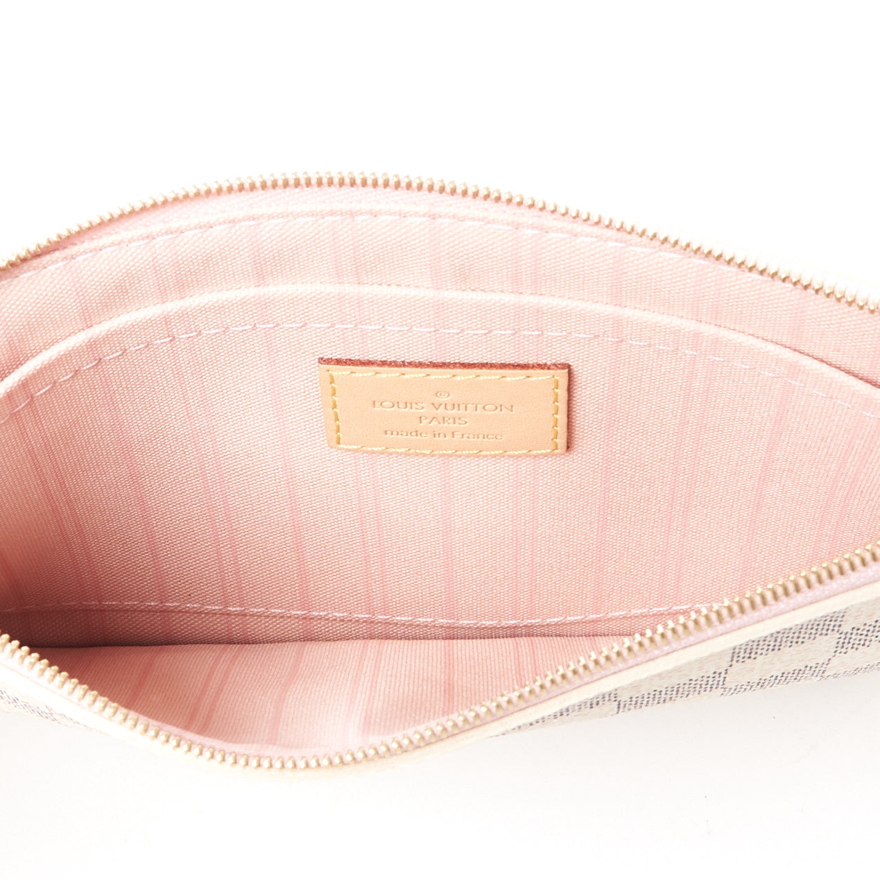 Damier Azur Neverfull MM GM Pochette Rose Ballerine