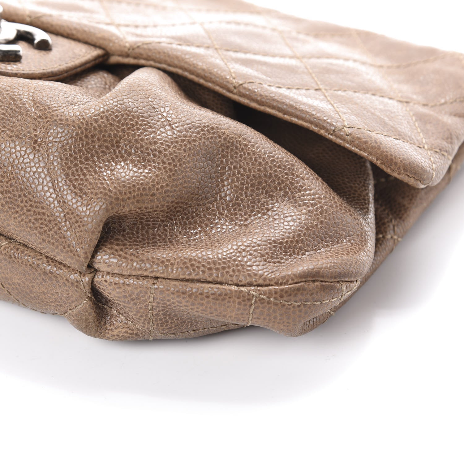 Chanel Caviar Quilted Medium Elastic Flap Brown 10 of 10