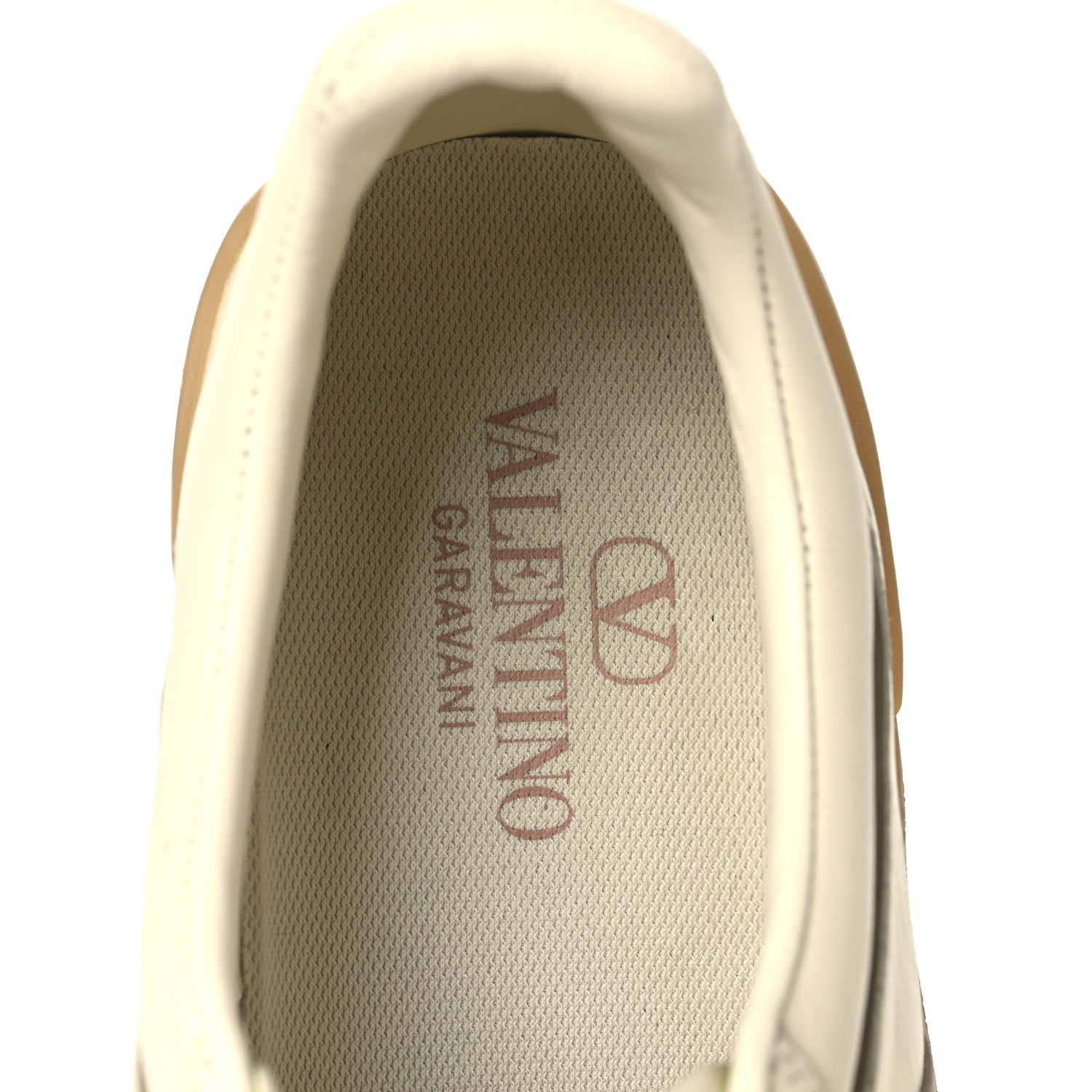 Valentino Garavani Calfskin Nappa Upvillage Sneakers 39 Ivory Rose Cannelle Skin Ambra 9 of 9