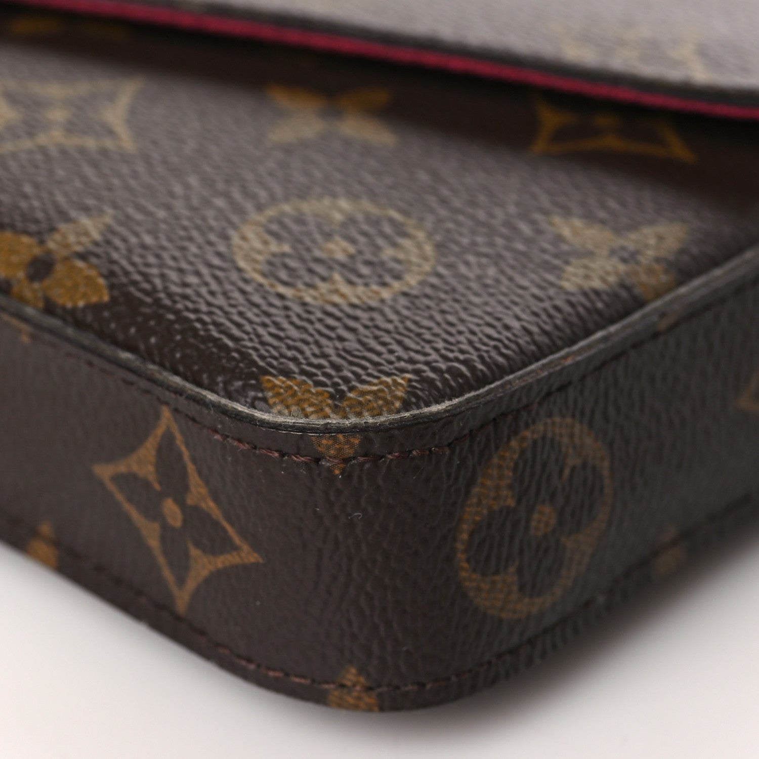 Louis Vuitton Monogram Pochette Felicie Chain Wallet Fuchsia 9 of 9