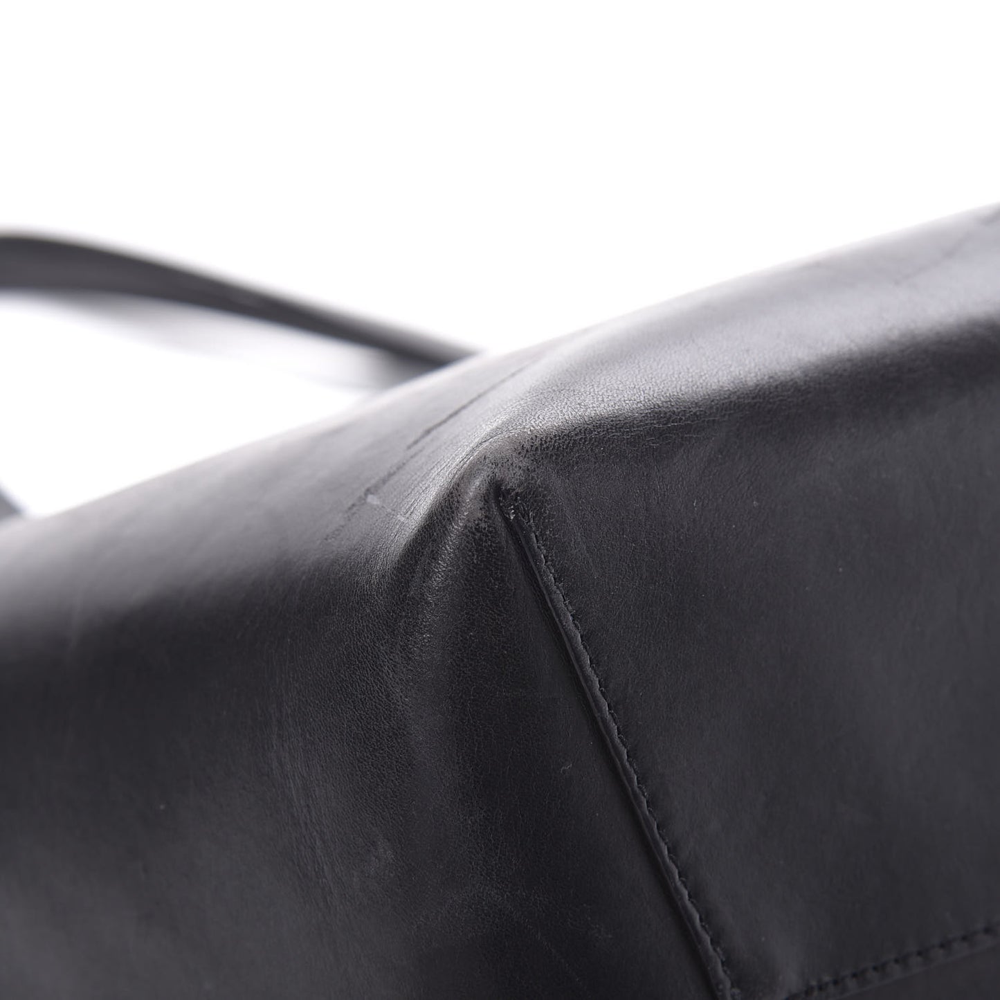 Calfskin Large Shopping Tote Black Royal