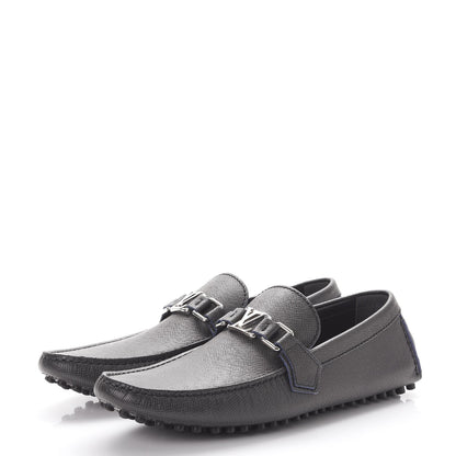 Louis Vuitton Mens Taiga Hockenheim Moccasin Loafers 8 Ardoise 3 of 9