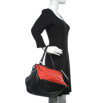 Givenchy Calfskin Star Embossed Medium Pandora Black Red 2 of 15