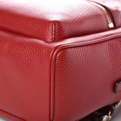Gucci Pebbled Calfskin Soho Chain Backpack Hibiscus Red 10 of 10