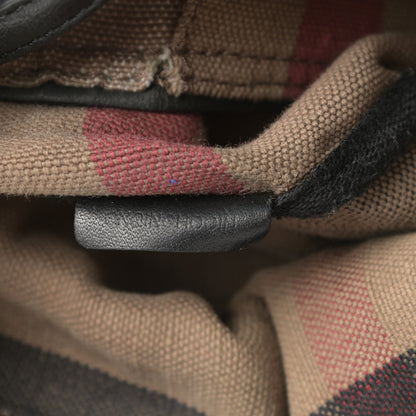 Burberry Canvas Mega Check Doran Backpack Black 8 of 17