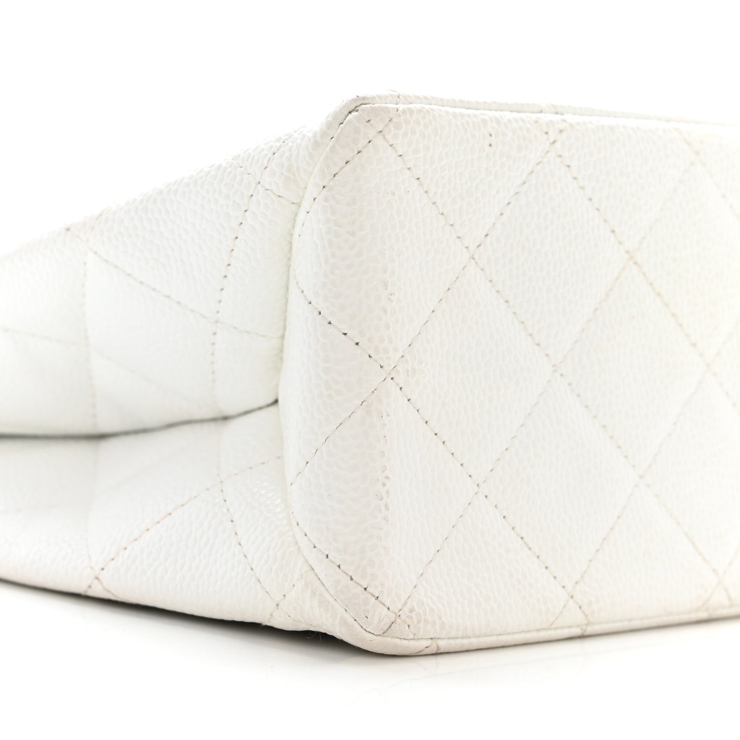 Caviar Quilted Shoulder Bag White