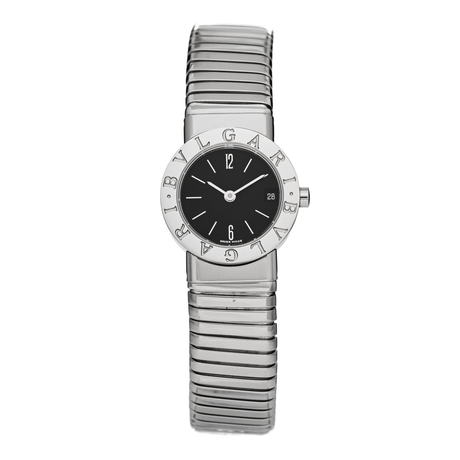 Bulgari Stainless Steel 23mm Tubogas Quartz Watch Black 1 of 4