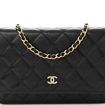 Chanel Caviar Quilted Wallet on Chain WOC Black 9 of 12