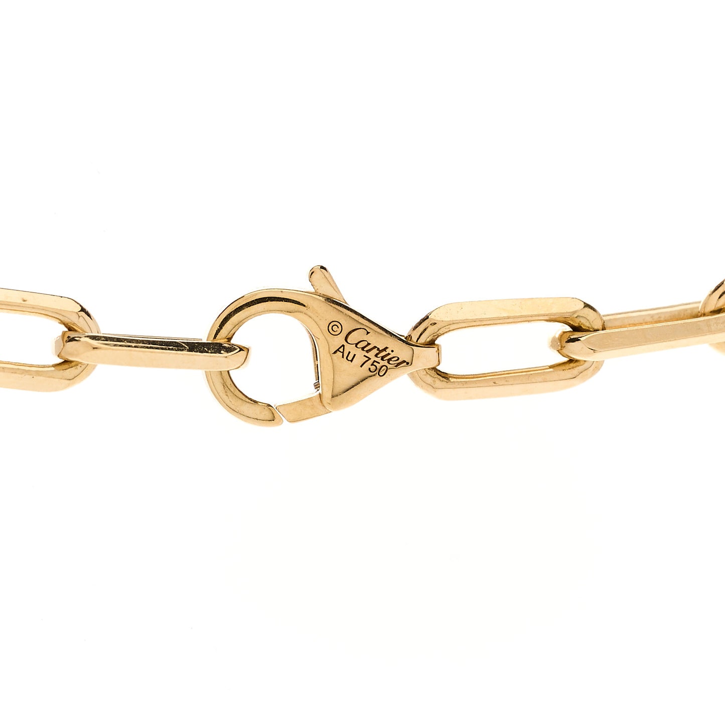 18K Yellow Gold SM Santos De Cartier Link Necklace