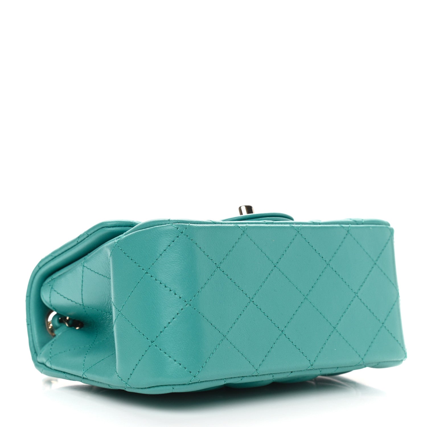Chanel Lambskin Quilted Mini Square Flap Green 3 of 8