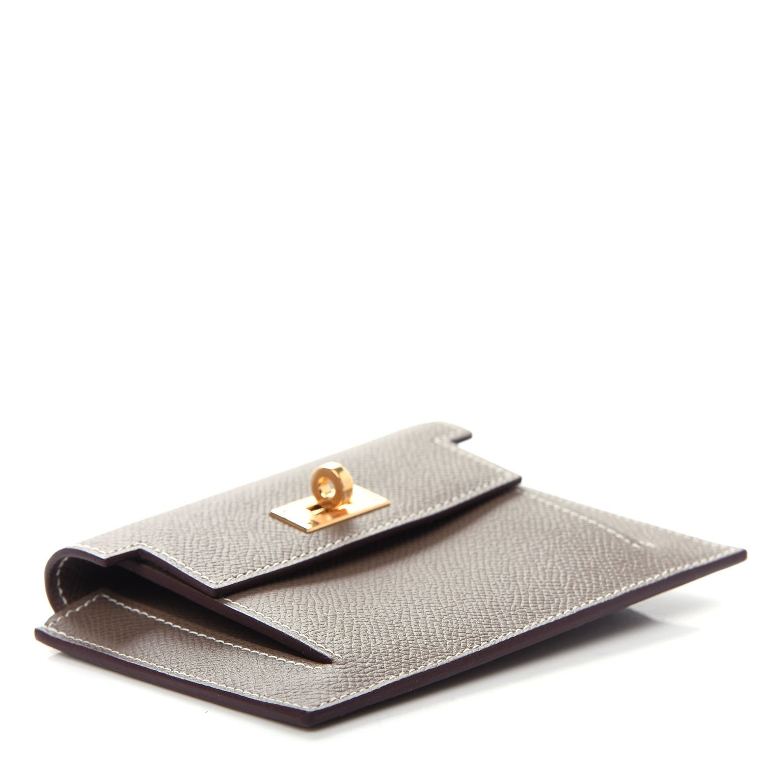 Hermes Epsom Kelly Pocket Compact Wallet Etoupe 4 of 8