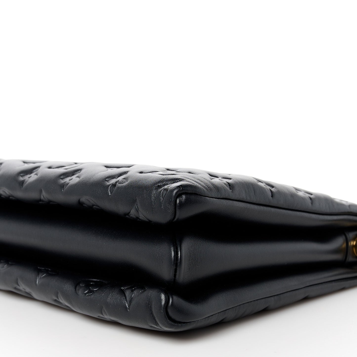 Lambskin Embossed Monogram Coussin MM Black