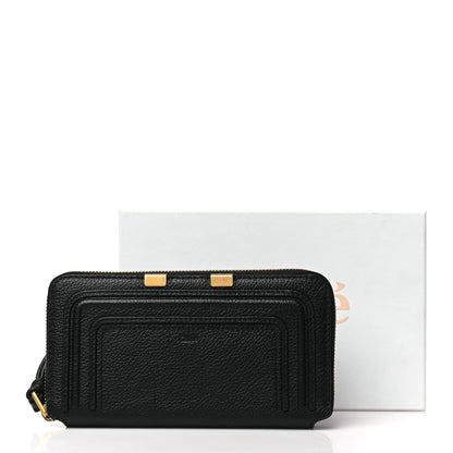 Chloe Grained Calfskin Marcie Long Zip Around Wallet Black 9 of 9