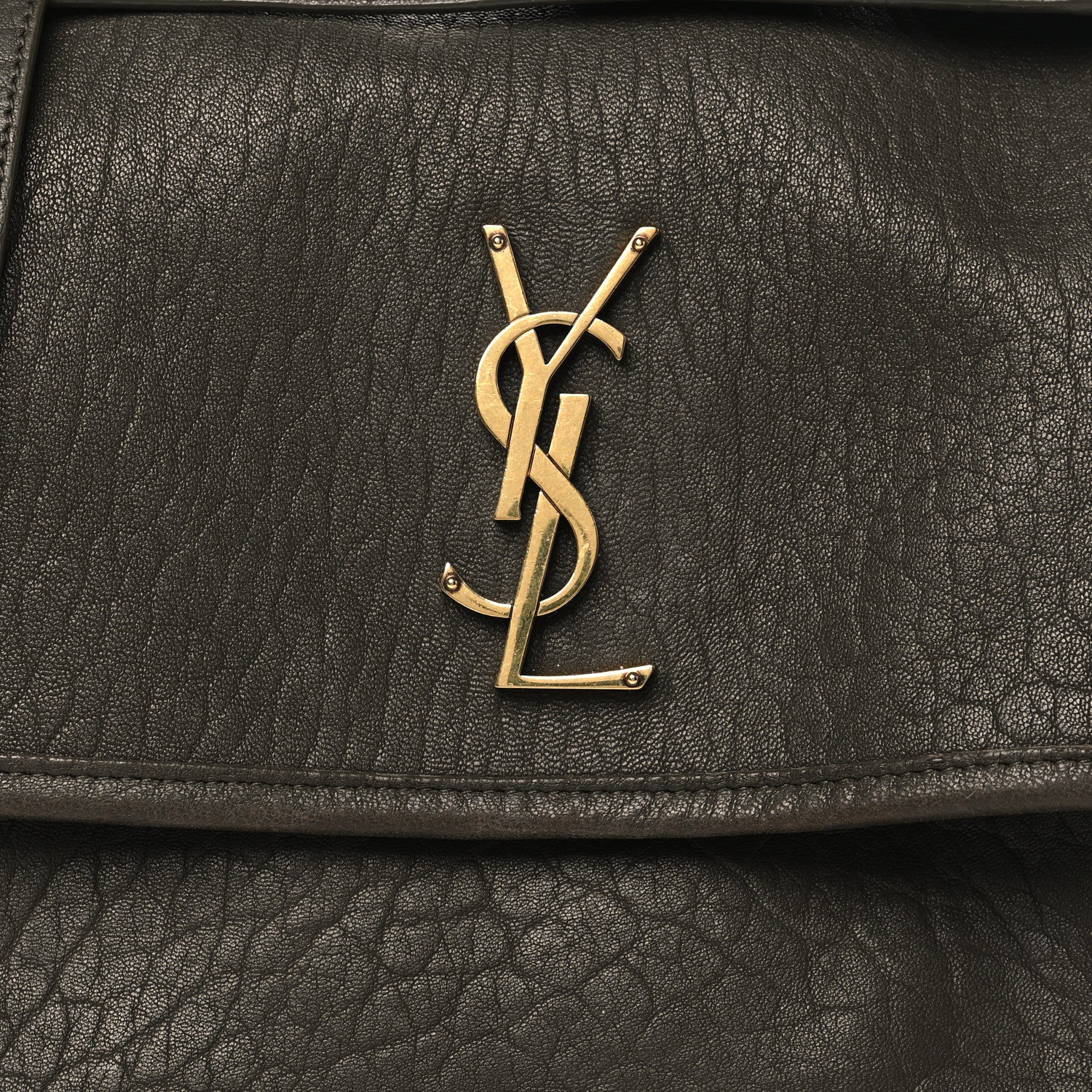 Saint Laurent Grained Lambskin Monogram Medium Niki Chain Satchel Light Musk 8 of 13