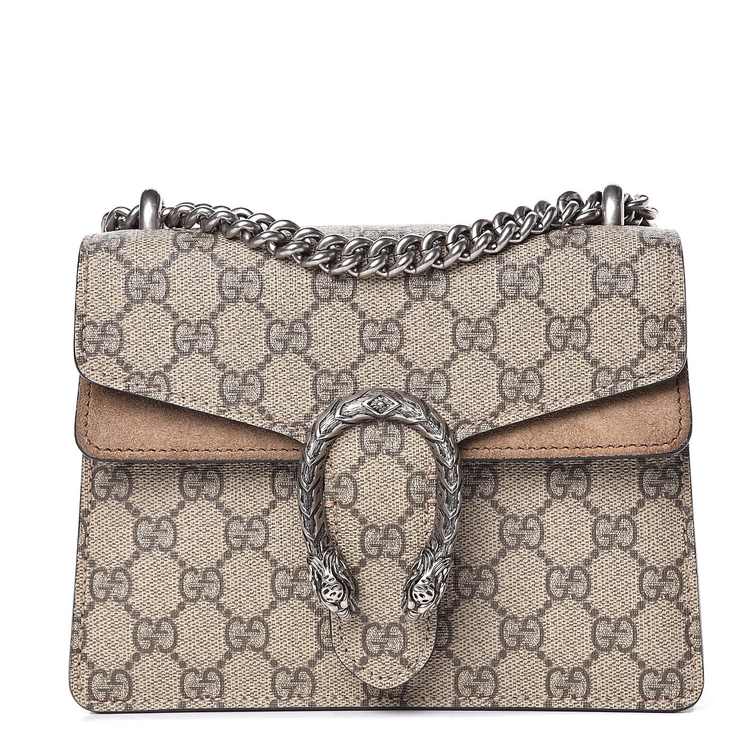 Gucci GG Supreme Monogram Mini Dionysus Shoulder Bag Taupe 1 of 10