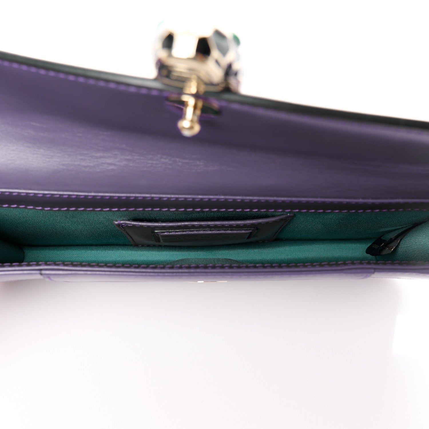 Bulgari Calfskin Serpenti Forever Shoulder Bag Purple 6 of 13