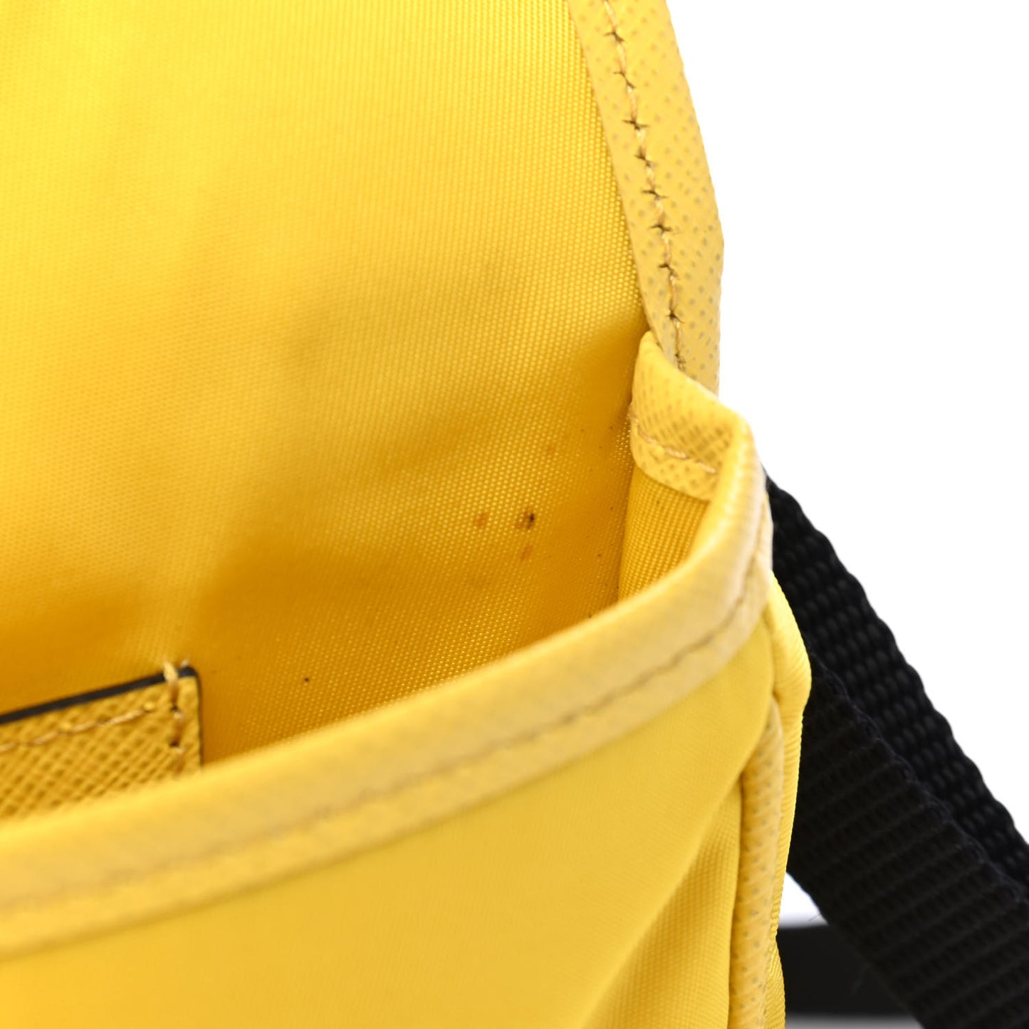 Re-Nylon Saffiano Smartphone Case Crossbody Giallo