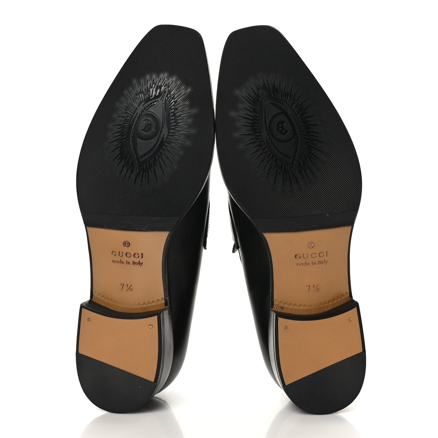 Calfskin Mens Interlocking Loafer 7.5 Black