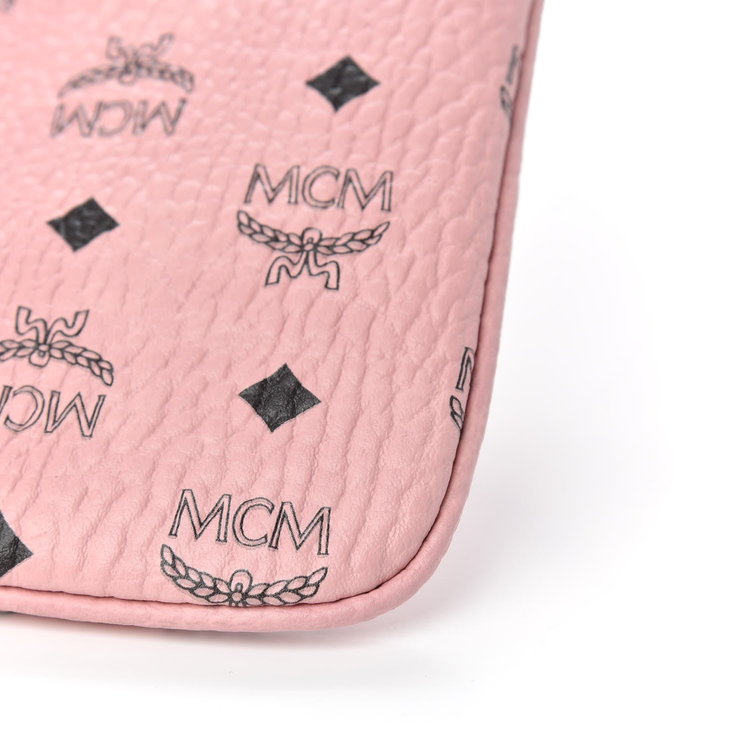 MCM Visetos Liz Shopper Tote Pouch Soft Pink 8 of 8