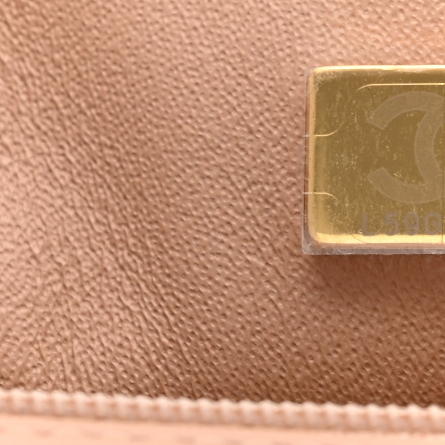 Lambskin Quilted Mini Top Handle Rectangular Flap Beige
