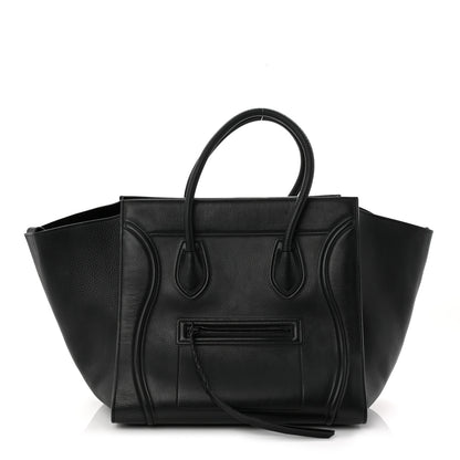 Celine Grained Calfskin Medium Phantom Luggage Black 1 of 14
