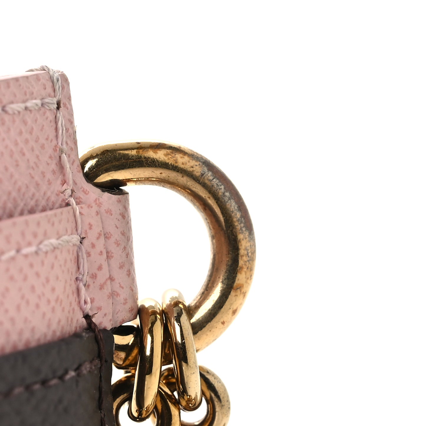 Monogram LV Charms Card Holder Rose Ballerine