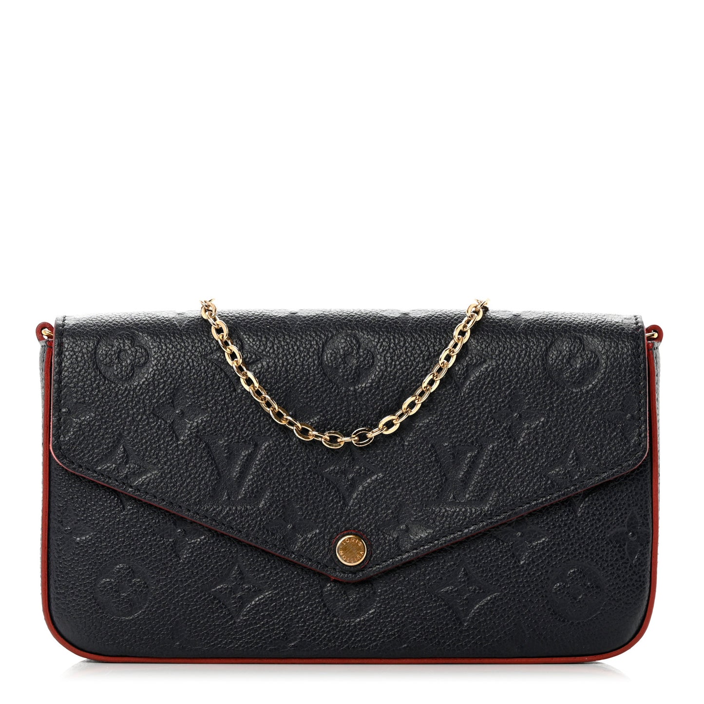 Empreinte Pochette Felicie Chain Wallet Marine Rouge