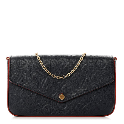 Louis Vuitton Empreinte Pochette Felicie Chain Wallet Marine Rouge 1 of 9