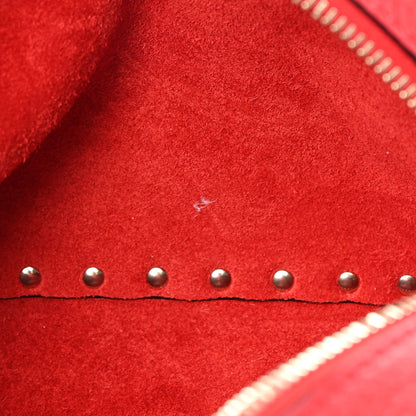 Valentino Garavani Pebbled Calfskin Rockstud Camera Crossbody Bag Rouge Pur 10 of 10