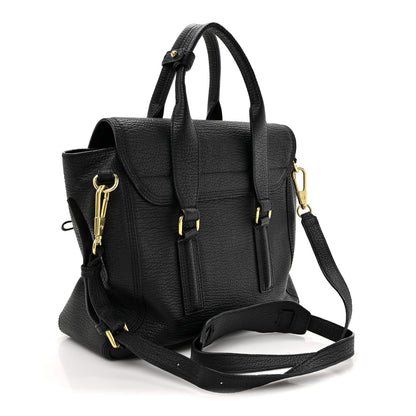 3.1 Phillip Lim Textured Calfskin Medium Pashli Satchel Black 3 of 10