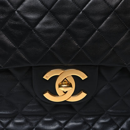 Chanel Lambskin Quilted XL Jumbo Single Flap Black 11 of 11