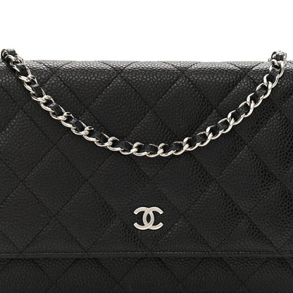 Chanel Caviar Quilted Wallet On Chain WOC Black 9 of 11