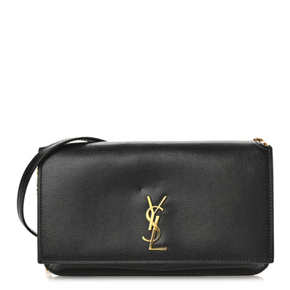 Saint Laurent Smooth Calfskin Monogram Phone Holder Crossbody Black 1 of 8