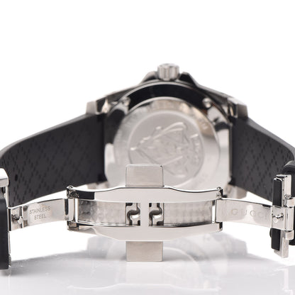 Gucci Stainless Steel Rubber 40mm Dive Quartz Watch Black 6 of 7