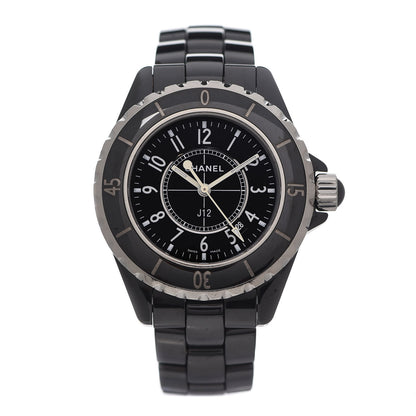 Chanel Stainless Steel Ceramic 33mm J12 Quartz Watch Black 1 of 5