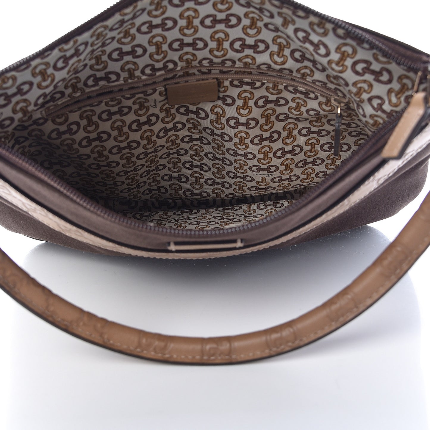 Guccissima Trim Canvas Hobo Brown