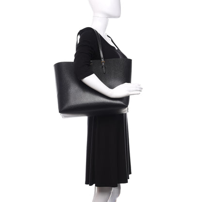 Saint Laurent Calfskin Large Shopping Tote Black 2 of 9