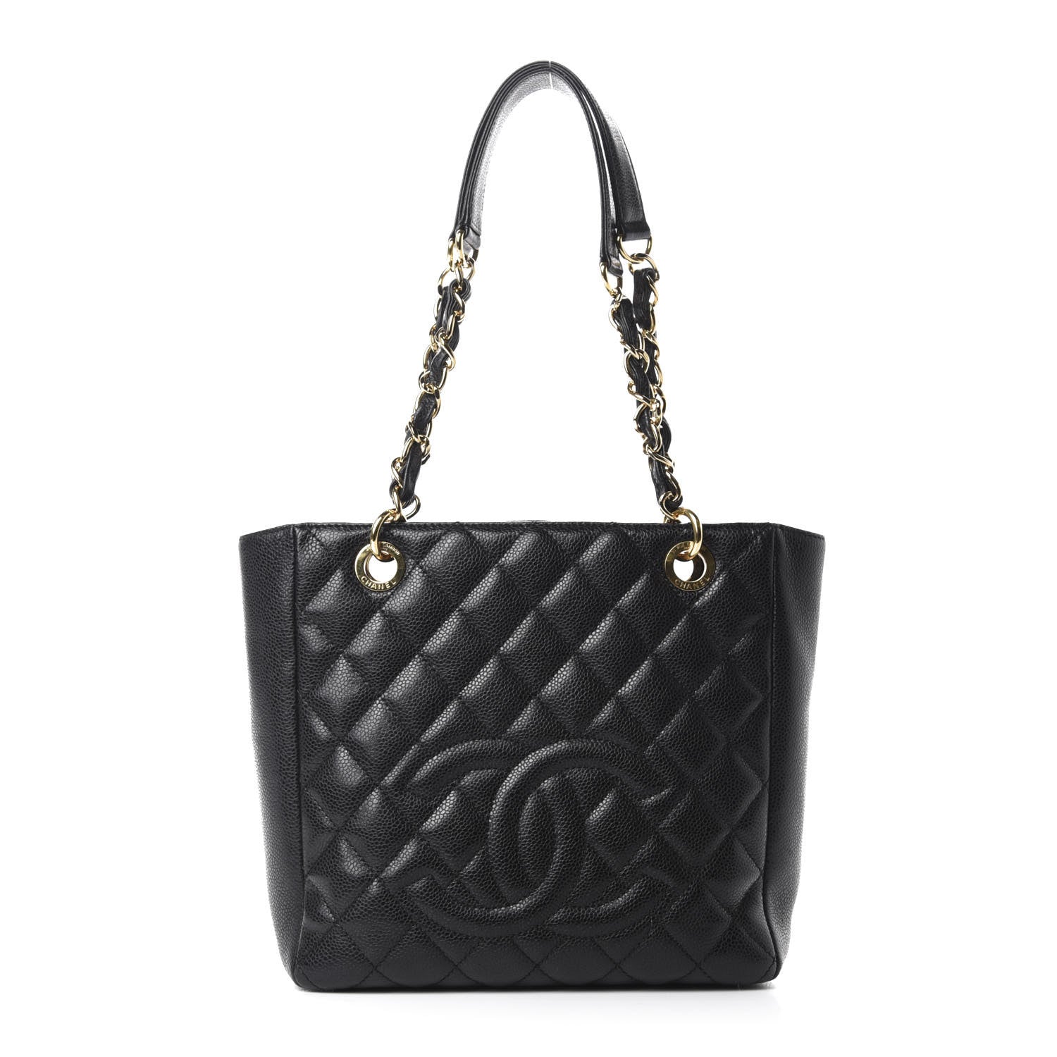 Chanel Caviar Quilted Petit Shopping Tote PST Black 1 of 10