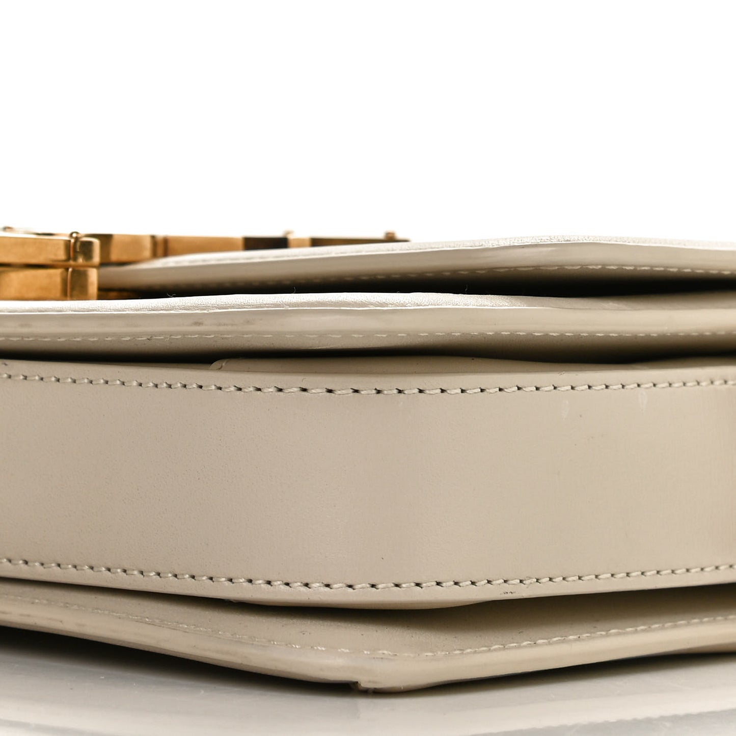 Smooth Calfskin Small Solferino Satchel Ivory Natural