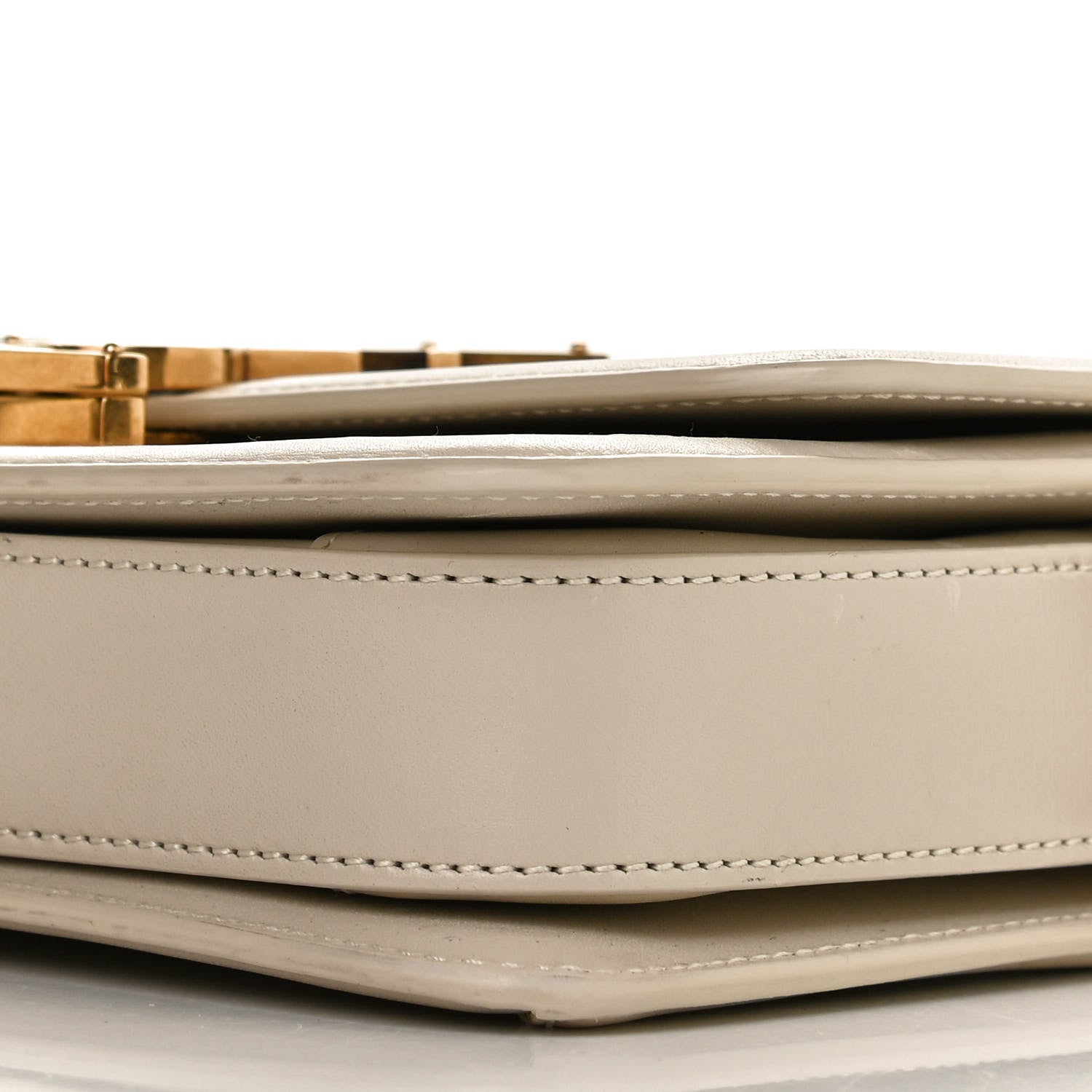 Saint Laurent Smooth Calfskin Small Solferino Satchel Ivory Natural 9 of 11