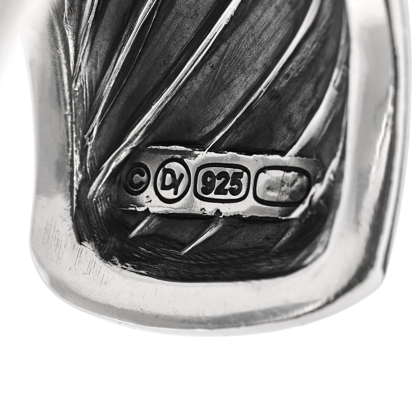 Sterling Silver Diamond 41mm Sculpted Cable Cuff Bracelet