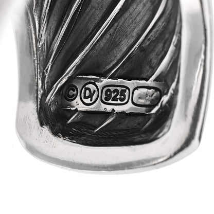 David Yurman Sterling Silver Diamond 41mm Sculpted Cable Cuff Bracelet 3 of 3