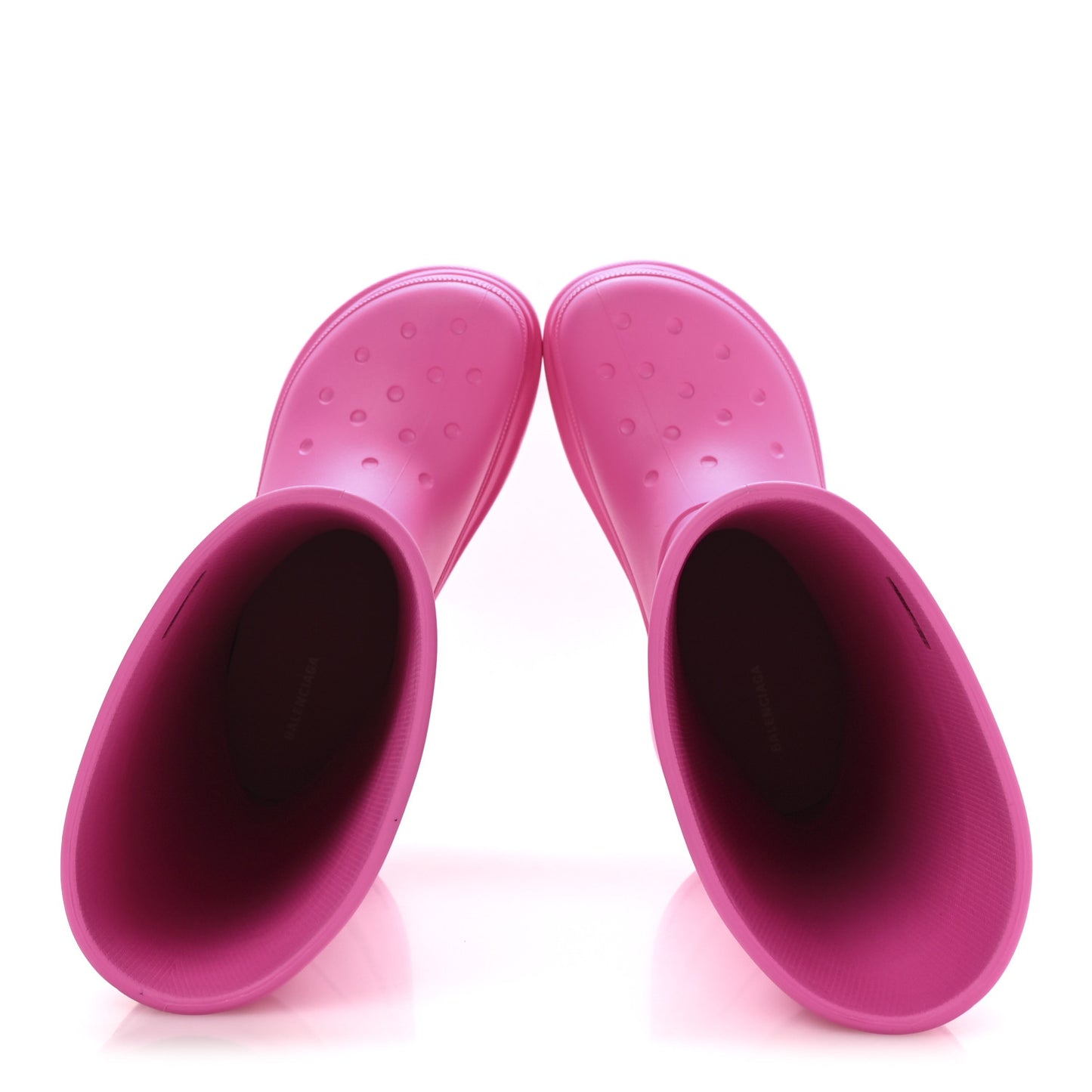X CROCS Rubber Womens Rain Boots 40 Electric Pink