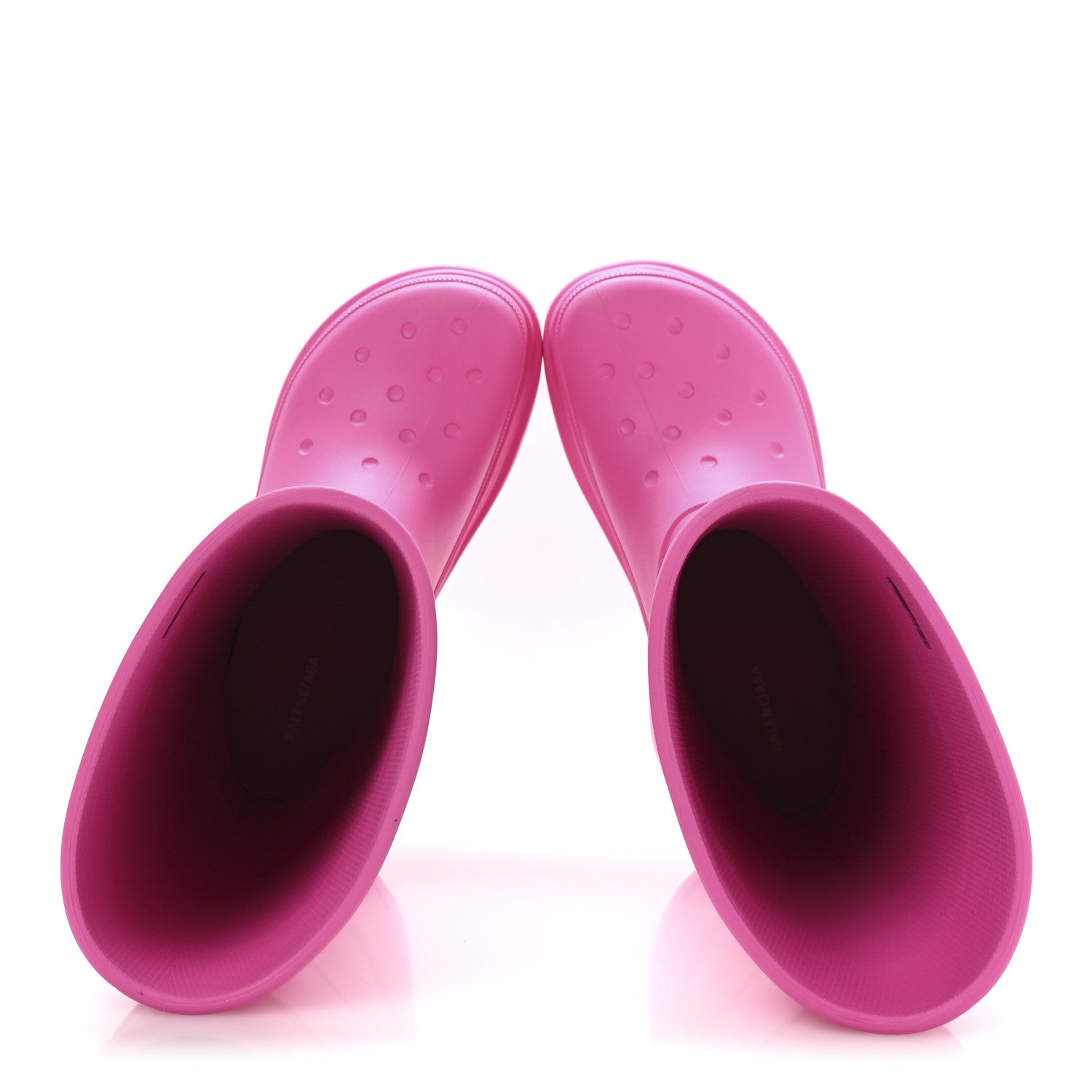 Balenciaga X CROCS Rubber Womens Rain Boots 40 Electric Pink 2 of 7